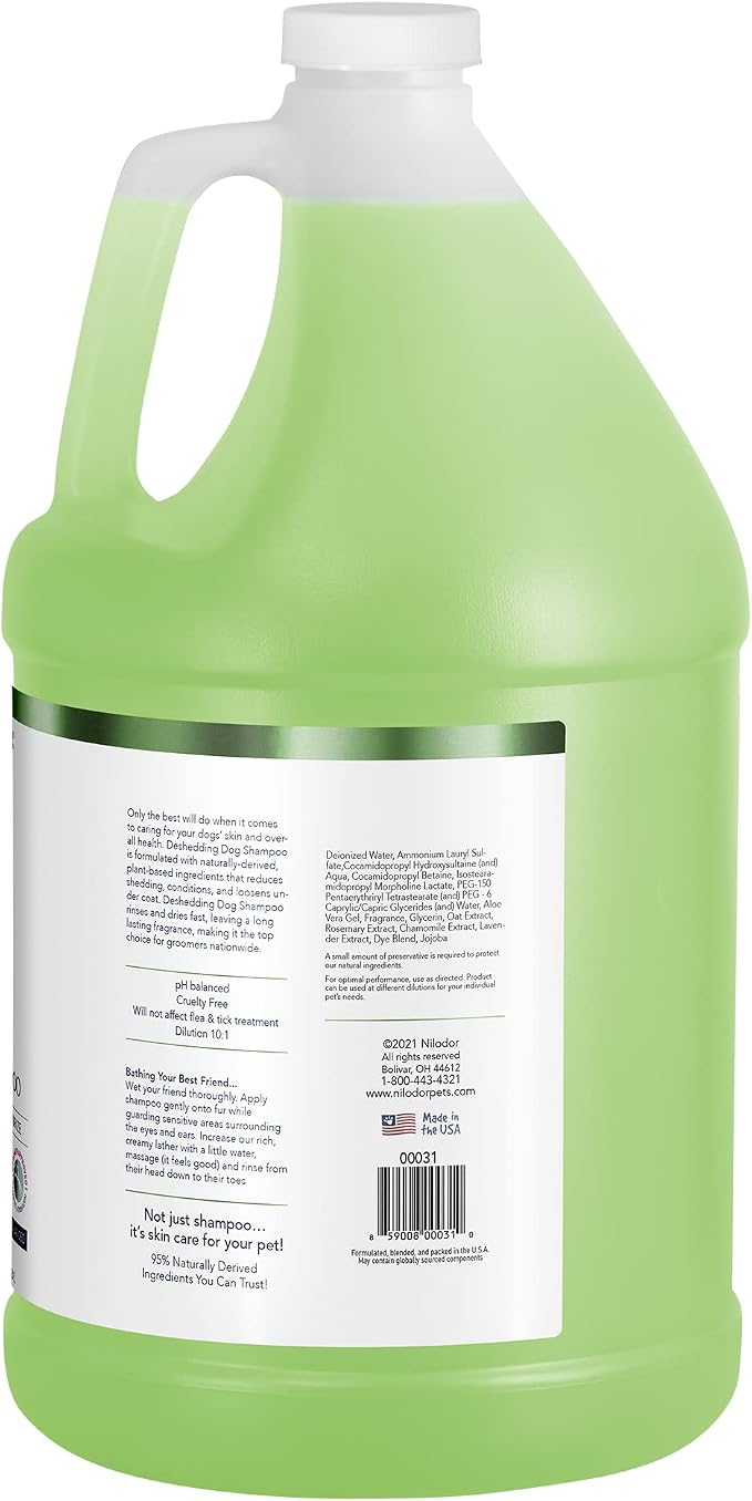 Bobbi Panter Deodorizing Dog Shampoo Chamomile & Plant-Based Deodorizers – Degreasing Natural Formula for Strong Odors, Fresh Clean Scent, Tear-Free, 25:1 Concentrate, Made in USA, 1 Gallon