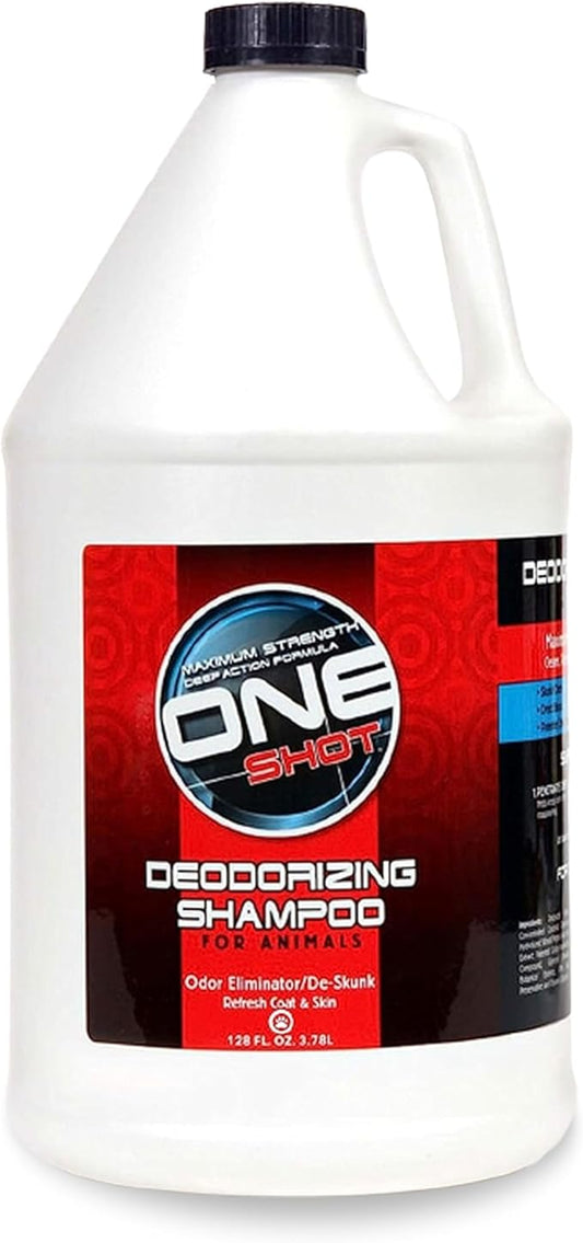 Best Shot One Shot Deodorizing Shampoo, Coat and Skincare Product for Dogs, Cats, and Horses, Eliminates Foul Odors, 1 Gallon