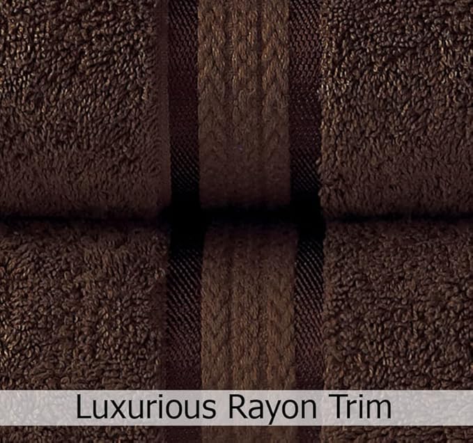 COTTON CRAFT Ultra Soft Bath Sheets - 2 Pack - 35 x 70 - Absorbent Quick Dry Everyday Luxury Hotel Bathroom Spa Gym Shower Beach Pool Travel Dorm - 100% Cotton - 580 GSM - Easy Care - Chocolate Brown