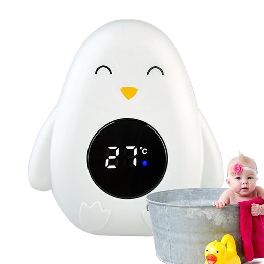 Baby Bath Thermometer - Digital Water Temperature Meter, Floating LED Display, Accurate Measurement Tool, Safety Bath Accessory | Ideal for Baby Girls Kids Toddler Children, Bathroom Home Use