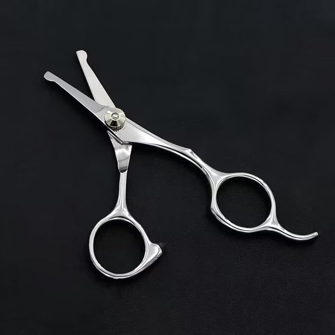 5 inch Dog Grooming Scissors,5" Pet Grooming Straight Scissors with round tips for pets face and paw grooming