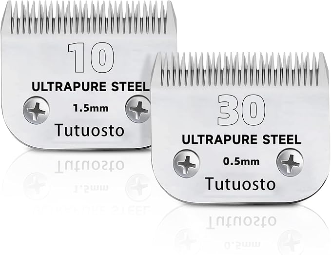 (10#&30#) Clipper Blade Compatible with Andis,Wahl and Oster Dog Clippers | Detachable Pet Grooming Replacement Blade for Dog Grooming Clippers, Replacement Blades, Compatible Accessory