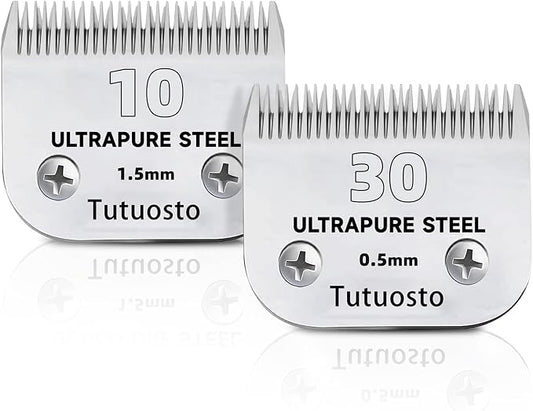(10#&30#) Clipper Blade Compatible with Andis,Wahl and Oster Dog Clippers | Detachable Pet Grooming Replacement Blade for Dog Grooming Clippers, Replacement Blades, Compatible Accessory