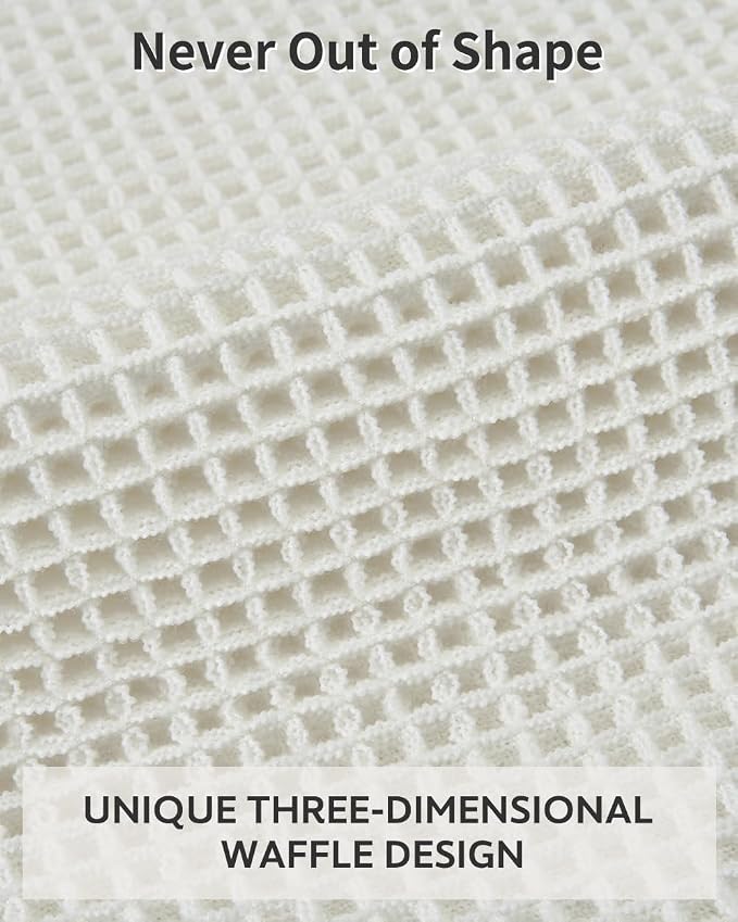 tchdio Waffle Bath Mat-Runner Rug, Super Absorbent Non Slip Bath Mats for Bathroom Machine Washable Long Rugs with Tassels, Bath Rugs for Bathroom Floor Beside Tub, 2' x 5'(24" x 60"), White