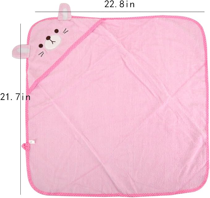 Goclothod Pet Hooded Bath Towel Cartoon Drying Bath Towel Absorbent Bathrobe Warm Blanket