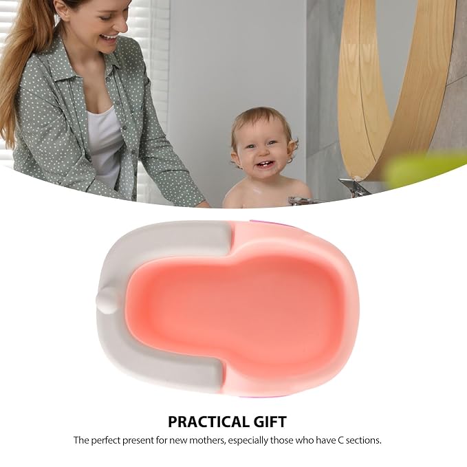 Baby Butt Washing Basin Ergonomic PP PU Washing Seat Portable Lightweight Basin for Newborn Infant Toddler Kids