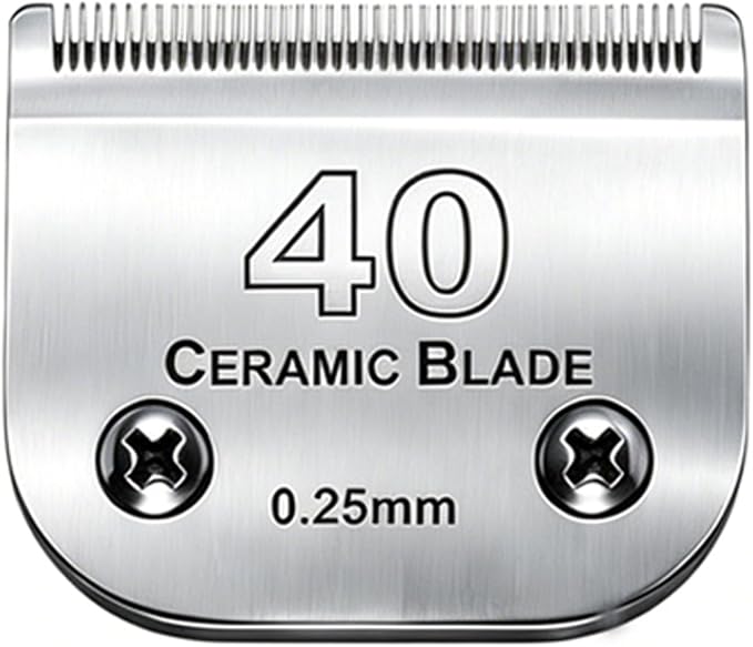 #40 Blades Dog Grooming Replacement Blade Compatible with Andis Dog Clipper | For Wahl KM Series / Oster A5 Dog Clippers,Detachable Stainless Steel Blade,Size #40 Cut Length 1/100"(0.25mm)