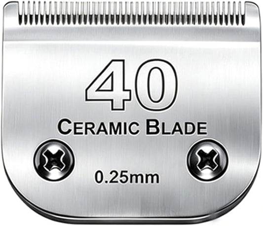 #40 Blades Dog Grooming Replacement Blade Compatible with Andis Dog Clipper | For Wahl KM Series / Oster A5 Dog Clippers,Detachable Stainless Steel Blade,Size #40 Cut Length 1/100"(0.25mm)