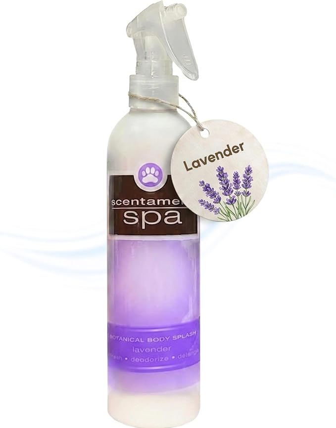 Best Shot Scentament Spa Botanical Body Splash, Body Spray for Pets, Cat and Dog Cologne Spray, Lavender Aloe, 8 Oz.