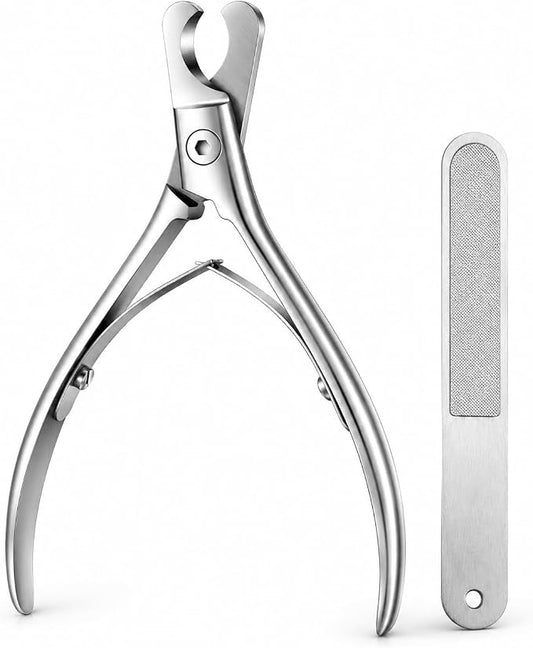 Cat and Dog Nail Clippers for Small & Medium Pets - Precision Pet Nail Trimmer with Included Cat Nail File - Professional Metal Claw Scissors for Kittens, Puppies, Rabbits & Birds