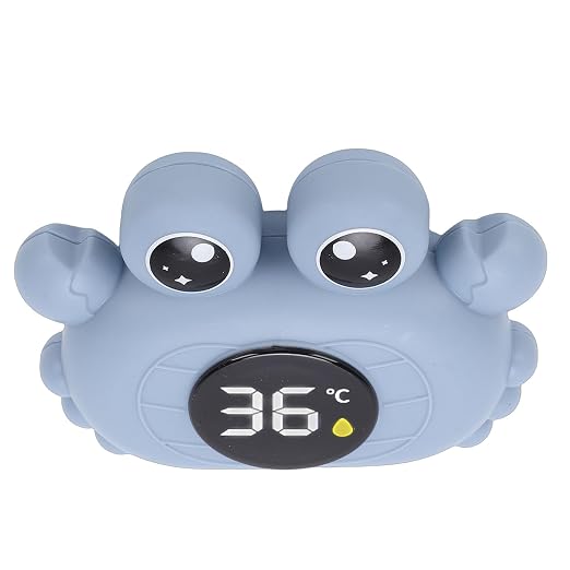 Baby Bath Thermometer, Digital Floating Water Thermometer with LED Display & Safe Temperature Alert, IP67, Baby Shower Gifts, Ideal for Hot Tubs (Blue)