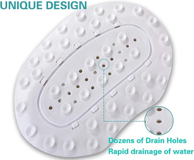 TPE Neck Pillow for Bathtub, Small Bath Pillow with Suction Cups | Small bath pillow with neck support , waterproof material,compact size for home or travel relaxation.
