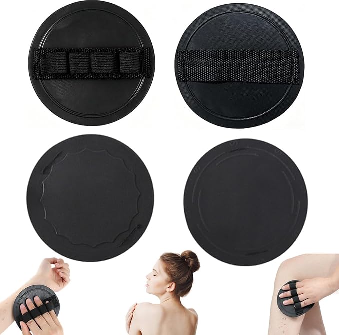 4 Counts Soft Rubber Shower Scrubber, 2026 New Exfoliating Body Scrubber Set, Exfoliating Scrub Bath Pads for Body, Gentle Deep Cleansing Bath and Shower Tool for All Skin Types (Mix)