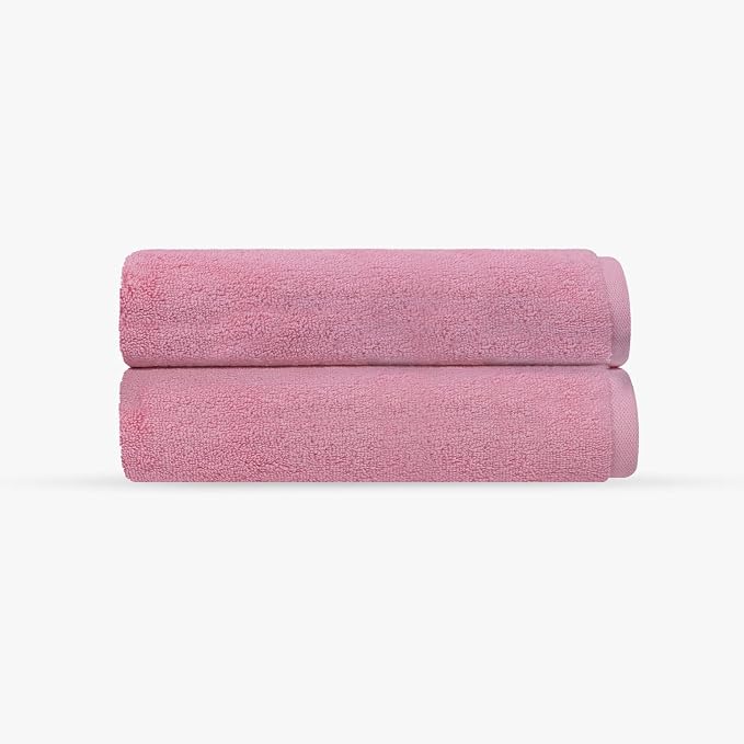 Personalized Towels - Customized Turkish Hand Towel - Cotton Towel Set of 2 - Monogrammed Towels with Initials Name Embroidery (Pink, Hand Towels - Set of 2)