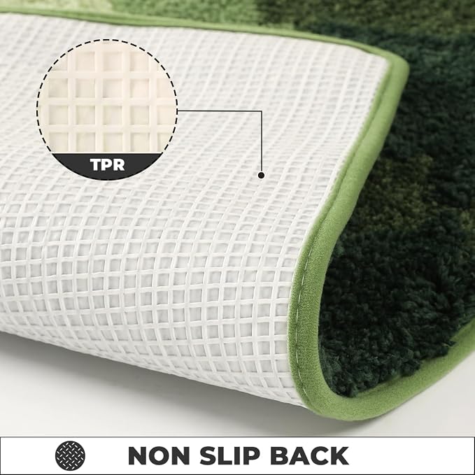Luxury Bath Mat Super Absorbent and Non Slip Bathroom Rug Forest Mat Machine Washable Soft Microfiber Rug for Dining Room, Living Room and Tub (Forest, 39"x20")