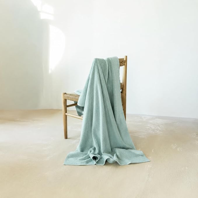 SALBAKOS 100% Turkish Cotton Jumbo Bath Sheet Towel Oversized 40x80 inch | Premium Hotel & Spa Quality, Soft, Absorbent, XL Bath Towels | Made in Turkey (Pack of 1) (Seafoam Green, Jumbo Bath Sheet)