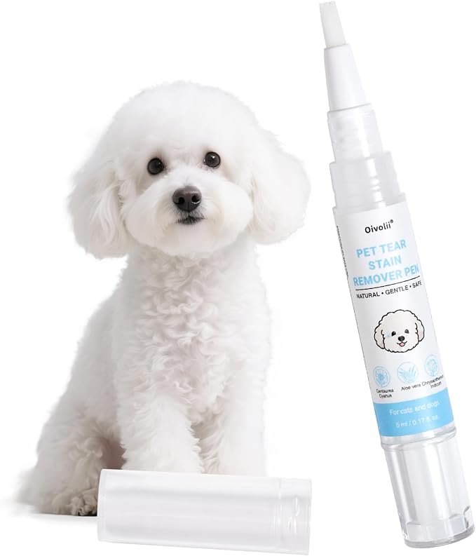 Tear Stain Remover Pen for Dogs & Cats – Aloe Formula Gentle Eye Cleaner with Soft Tip for Easy Use – Especially for White Dogs – Dog Eye Drops Alternative – Safe for Daily Use