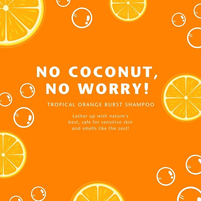 Clean Kids Naturally Tropical Shampoo- EWG Verified, All-Natural, Coconut-free, Vegan, Cruelty-free, Paraben-Free (16 Fl Oz, Orange Burst)