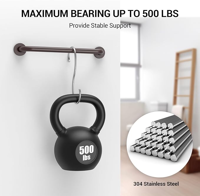 12 Inch Grab Bars for Wall Oil Brown, Safety Shower Grab Bars for Seniors Elderly Handicapped, Handicap Grab Bars for Shower with Concealed Screws, Tesuchan