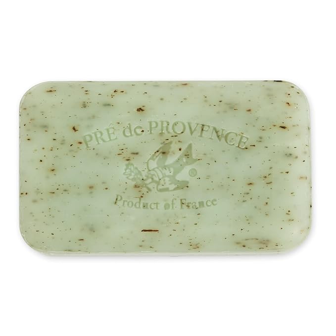 Pre de Provence Artisanal Soap Bar, Natural French Skincare, Enriched with Organic Shea Butter, Quad Milled for Rich, Smooth & Moisturizing Lather, Rosemary Mint, 5.3 Ounce