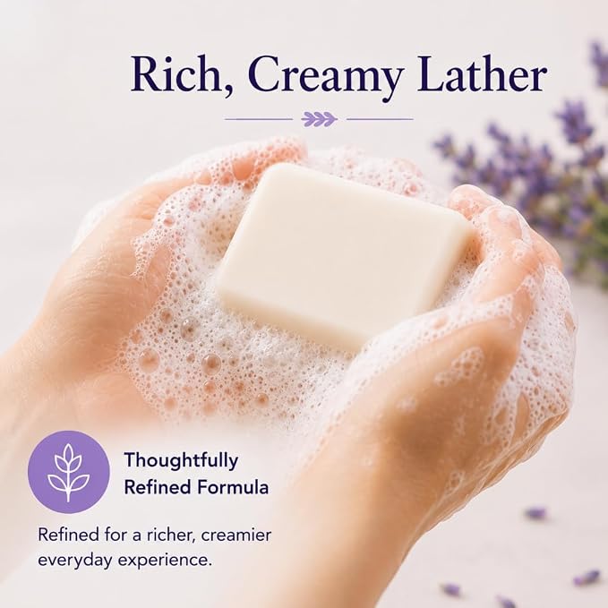 Baby Soap Bar For Sensitive Skin | Natural Bath Soap For Toddlers Kids Adults | Relaxing Organic Lavender Essential Oil | No Artificial Fragrance | Only 6 Ingredients | Vegan | No SLS | 5 Bars