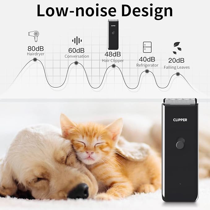 Home Professional Dog Grooming Kit Clipper Low Noise USB Rechargeable for Dog Cat