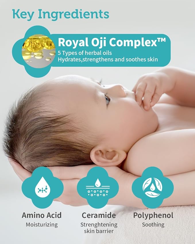 GOONGBE Pri-mmune Baby Shampoo & Body Wash for Sensitive Skin & Hair – Korean 2-in-1 Tear-Free Tested Head-to-Toe Cleanser, Sulfate-Free Low pH with Ceramide NP & Royal Oji Complex, Quick Rinse 11.8oz