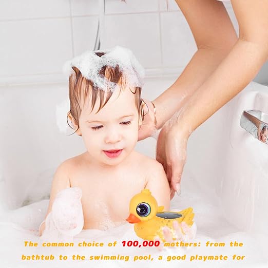 Baby Bath Thermometer - Digital Floating Water Thermometer with LED Display & Color Temperature Alerts, Rechargeable Bath Toy for Infant Bathtub Safety, Newborn Bath Essentials Gift