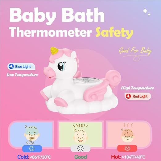 Baby Bath Thermometer Newborn Digital Unicorn Baby Bath Temperature Thermometer for Infant Bathtub Water Floating Rubber Toy WP01