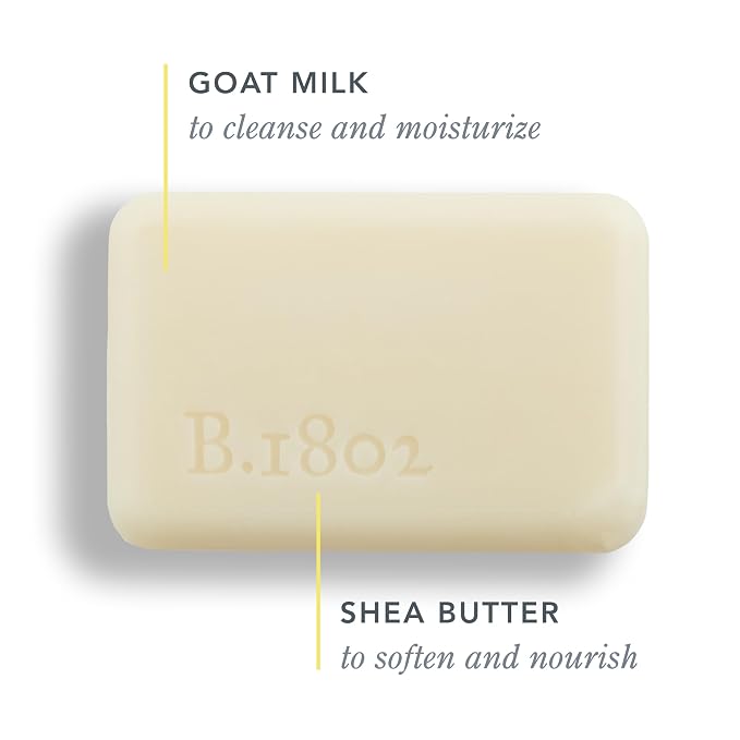 Beekman 1802 Goat Milk Soap – Moisturizing Hand & Body Soap Bar with Shea Butter & Botanical Oils, Triple-Milled, Non-Drying, Made for Sensitive Skin, Lavender 3.5 oz