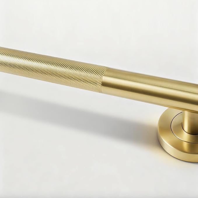 Lava Odoro Gold Shower Grab Bars, 3 Pack Stainless Steel Bathroom Safety Grab Bar 36" 24" 18", Upgrade Anti-Slip Knurling Shower Grab for Bathtub, Shower Handle for Elderly and Handicap, ADA Compliant