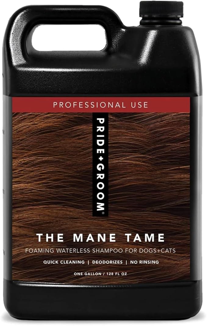 The Mane Tame Foaming Waterless Shampoo Professional Use for Dogs and Cats 1 Gallon