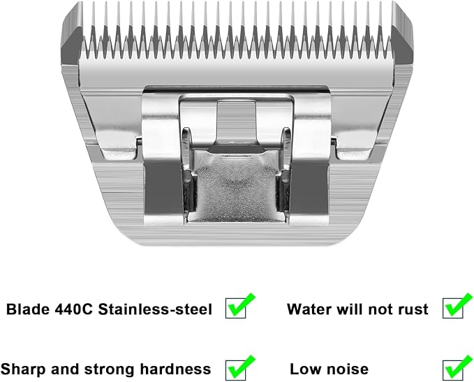7FW Dog Grooming Blade,Compatible with Andis,Oster A5,Wahl km10 Clippers | Detachable Pet Dog Grooming Wide Blades Cutting length 1/8" 3.2MM