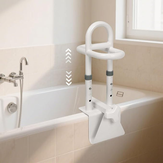YEEGO DIRECT Bathtub Safety Rail, Height Adjustable Shower Bathtub Grab Bars for Seniors, Innovative Triple Grip Bathtub Handles for Seniors, Waterproof Frame, 300 LBS Weight