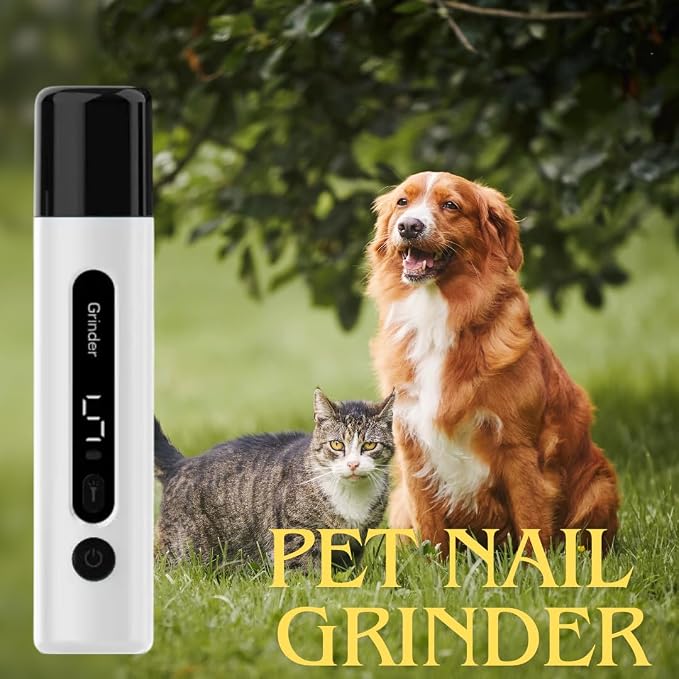 Accesspet 5-Speed Electric Pet Nail Grinder for Dogs & Cats – Ultra-Quiet, Safe, Ergonomic Nail Trimmer for Easy, Stress-Free Home Grooming & Professional-Quality Nail Care for All Pets