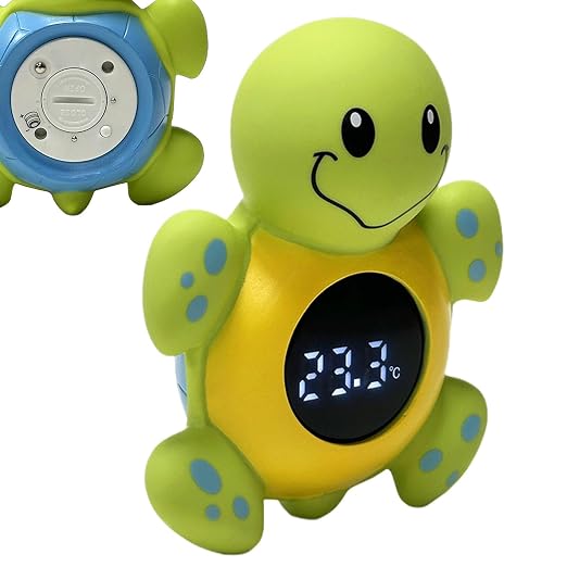 Frog Baby Bath Thermometer - Digital Thermometer for Baby Bath | Electric Cartoon Turtle Thermograph for Toddler Shower | Outdoor Indoor Precision Measurement Bathing Thermograph for Spa Bathrtub
