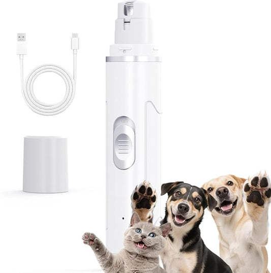 Dog Nail Grinder Quiet - Professional 2-Speed Electric Pet Nail Trimmer with Guard, Rechargeable & Painless Claw Grinder for Small Medium Large Dogs & Cats, Low Noise & Vibration