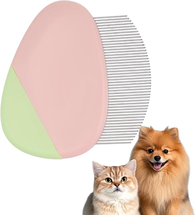 Professional Eye Comb for Pets Stainless Steel Dog Eye Comb Gentle Facial Combs for Dogs & Cats Stress-Free Tear Stain Dirt and Debris Remover Comfortable Grip for Daily Pet Grooming
