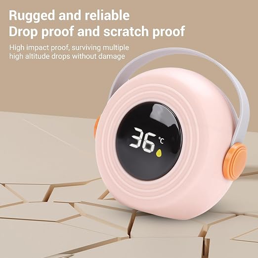 GOWENIC Cute Speaker Shape Baby Bath Thermometer, LED Thermometer, Water Temperature for Infant Toddler Bathtub Swimming Pool, Digital Toy for Baby (Pink)
