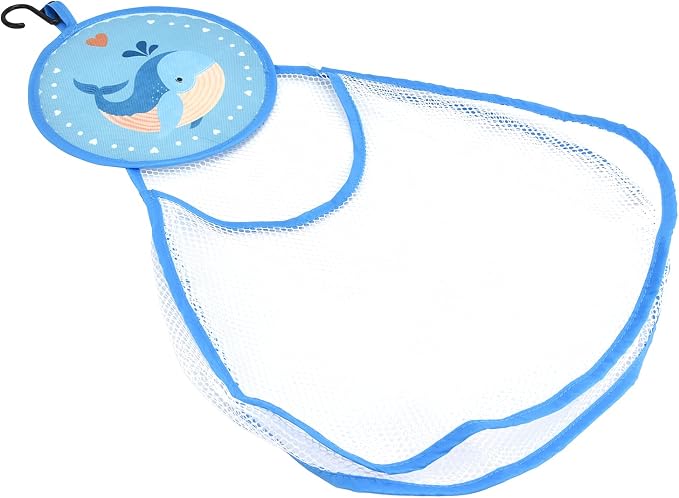 Bath Toy Organizer Bag Cute Cartoon Pattern Mesh Bath Tidy Storage Net Holder Basket Bag for Kids Bathroom Toys Polyester Material Large Capacity (Dolphin)