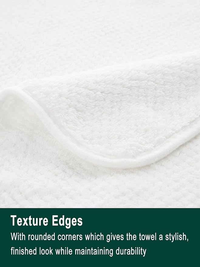 Extra Large Bath Sheets Set 6-Piece, 2 Bath Towels 40x80 Inches, 2 Hand Towels, 2 Washcloths, Soft Absorbent Quick Dry Microfiber Towels for Bathroom Beach Pool Gym Spa, White