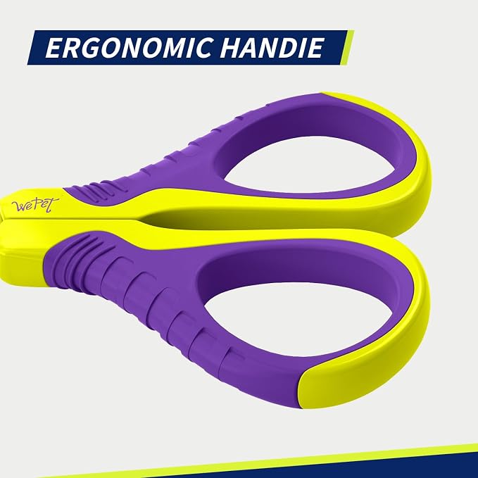 WePet Pet Nail Clippers U07.1, Professional Claw Trimmer, Bended Scissor Special for Cats, Kittens, Dogs, Puppies, Small Animals, Yellow/Purple