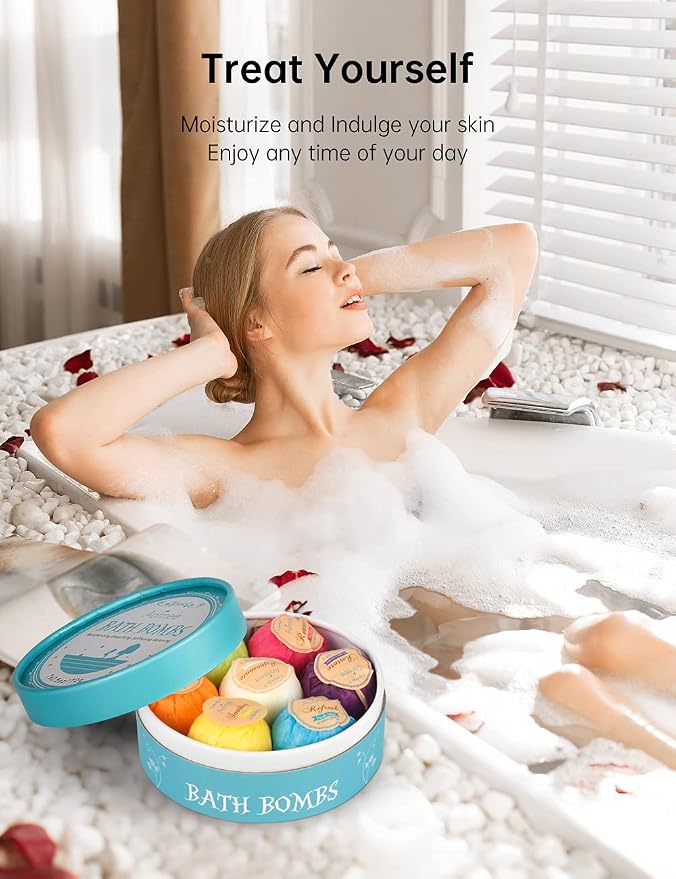 Aofmee Bath Bombs, 14 Bath Bombs for Women, Handmade Bathbombs for Kids Girls, Mothers Day Gifts for Mom, Spa Relaxation Gift for Her, Birthday Valentines Christmas for Women Who Have Everything