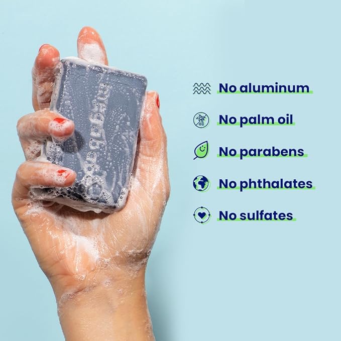 Megababe Underarm Bar Soap - Space Bar | With Detoxifying Charcoal for Odor Control | 4.5 oz