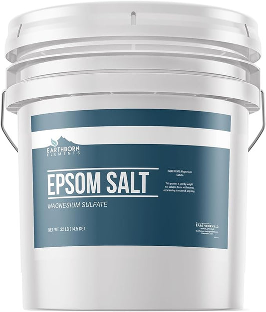 Earthborn Elements Epsom Salt (3.5 Gallon), Magnesium Sulfate Soaking Solution