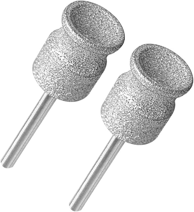 Diamond Rotary Nail Grinder Bits for Dog, 2PCS Diamond Dog Nail Grinder Attachment,1/8" Replacement Grinder Wheel Pets Nail Grooming Tools for Medium Large Dogs