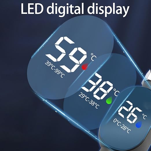 Shower Thermometer, Water Temperature Thermometers, Bath Water Thermometer with Led Digital Display for Baby Bath Home Bathroom Kitchen