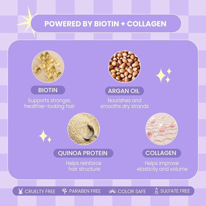 L LUSETA Biotin & Collagen Shampoo & Conditioner Set (2 x 33.8oz) - Thickening for Hair Growth, Infused with Argan Oil to Repair Dry, Damaged Hair | Thickening for Hair Growth, Infused with Argan Oil to Repair Dry, Damaged Hair