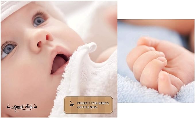 Sweet Child 8-Pack Baby Washcloths -Super Soft Rayon Washcloth, Baby Wash Cloths for Newborn,Infants and Kids, Bath Baby Towels, Body and Face Towel, Face Cloths for Washing Face