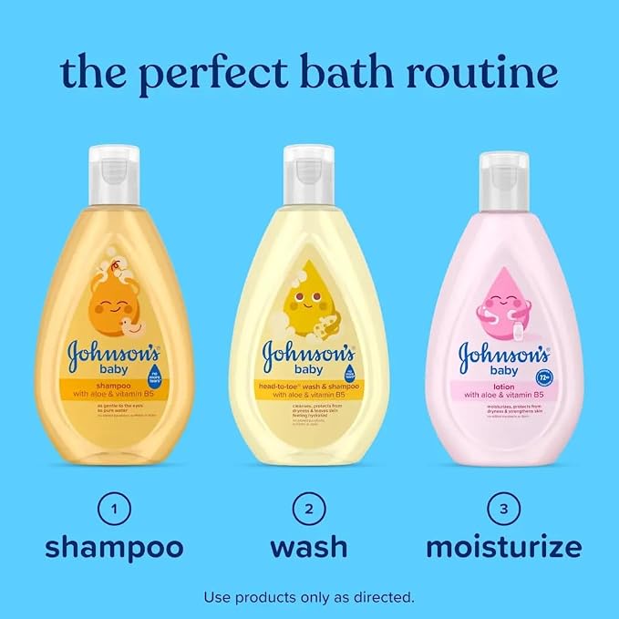 Johnson's Baby Shampoo with Gentle Tear Free Formula, Travel Size, 1.7 Fl Oz